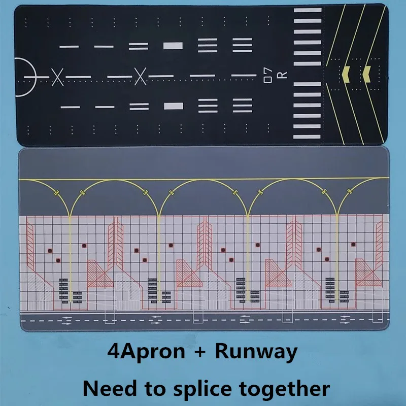 2025 1:400 Airport Runway Pad For Model Plane Boeing B777/Airbus A380 Aviation Airplane Parking Positions On The Apron Airport