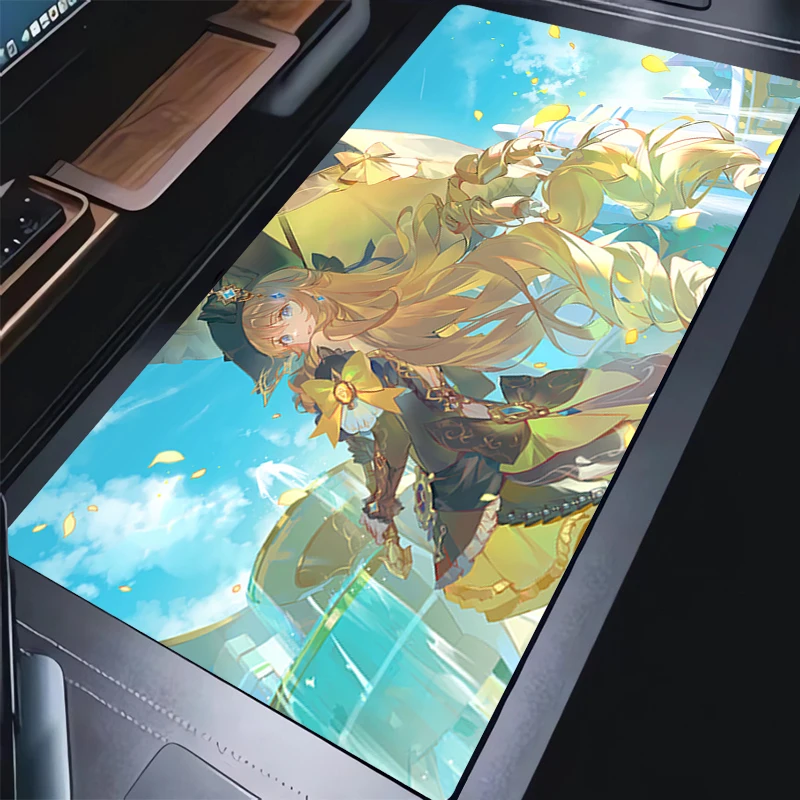 Alas Mouse Gamer Notebook Komputer Besar G-genshin Impact Navia Pc Alas Mouse Karpet Aksesori Gaming Alas Meja Keyboard Senior