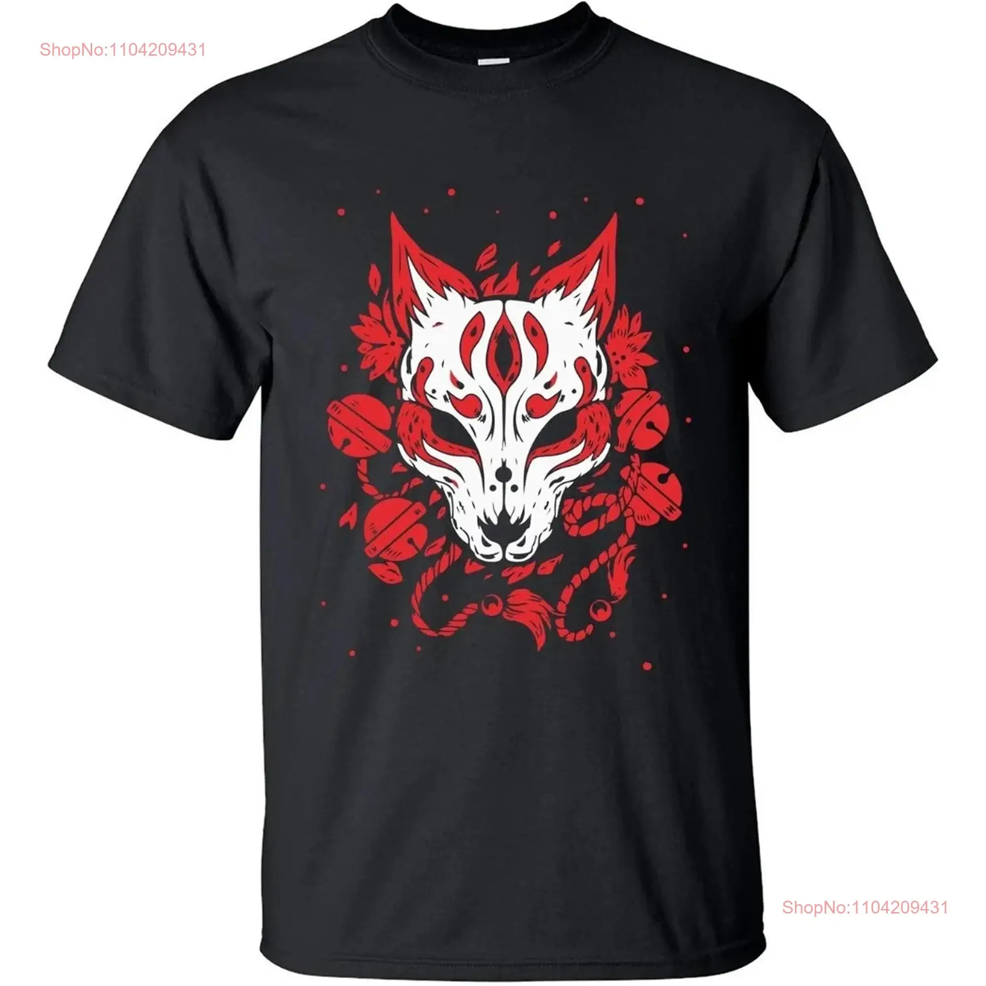 Kitsune Inspired Mask Oni T Shirt Geek Anime Manga A2991 long or short sleeves