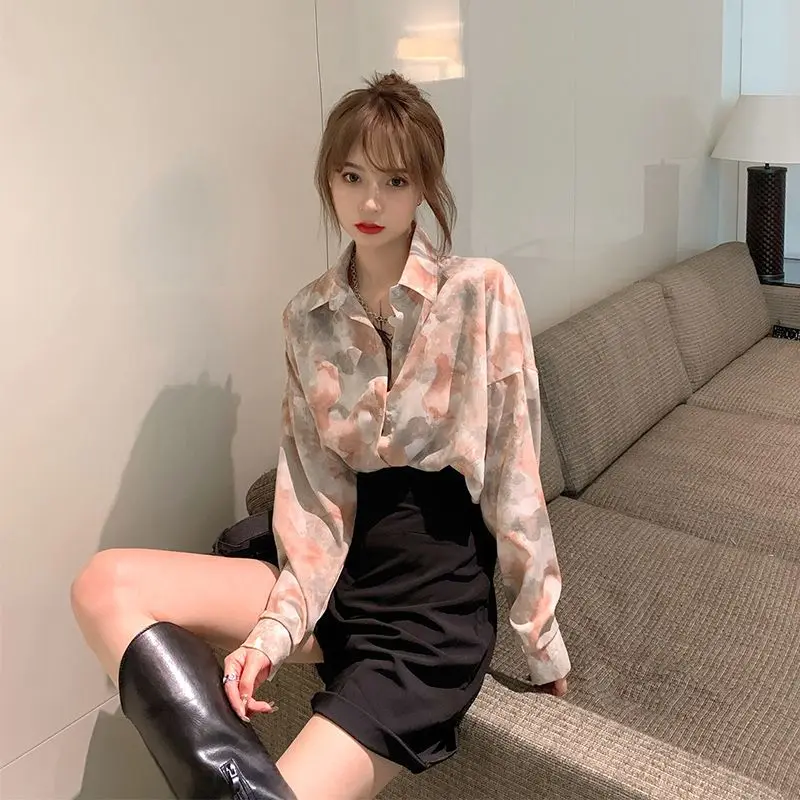 

Tie Dye Women's Shirt and Blouse Promotion Sale of Beautiful in Promotions Elegant Youth Y2k Fashion Luxury Retro Female Tops