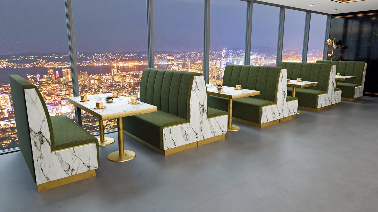 & Restaurant Table and Chair Noodle Snack Burger Restaurant Dessert Restaurant Teahouse Booth Sofa Combination