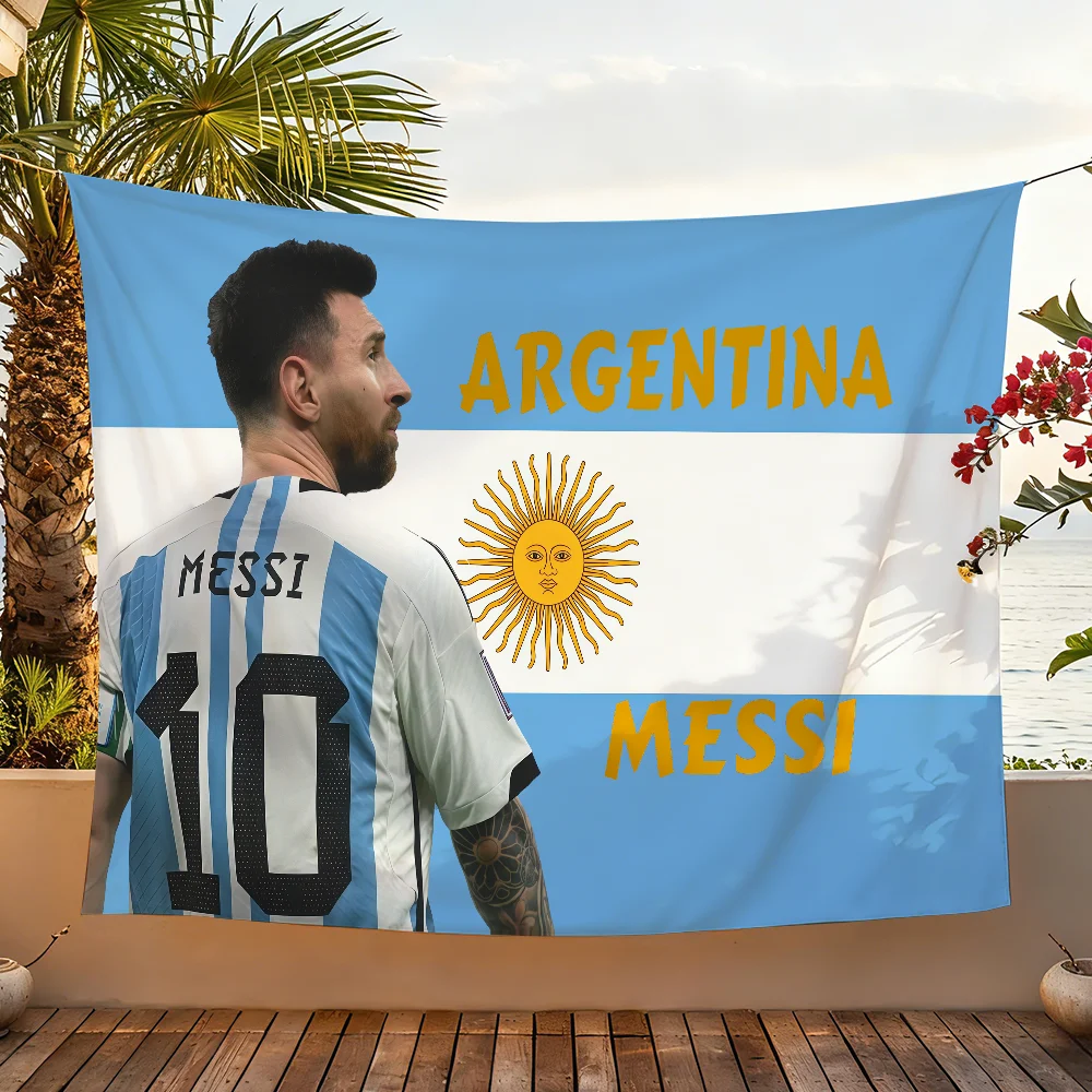 Football Star Goat  Flag Wall Decorations Home Decor Suitable For Living Rooms Bedrooms Dormitories Parties And Holidays M-Messi