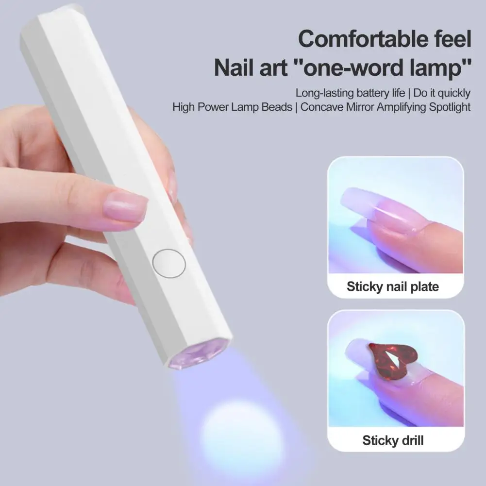 Portátil Handheld Mini Tamanho UV Lâmpada LED Prego, Rapidamente Secagem, USB, Leve, Gel Polish, User-Friendly