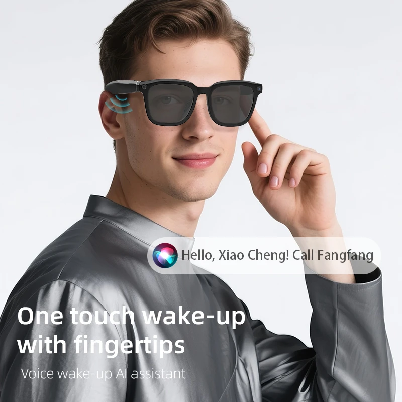 Xiaomi 새로운 V03 스마트 안경 500W 픽셀 비디오 카메라 비디오 및 사진 Bluetooth 녹음 선글라스로 AI 음성 번역
