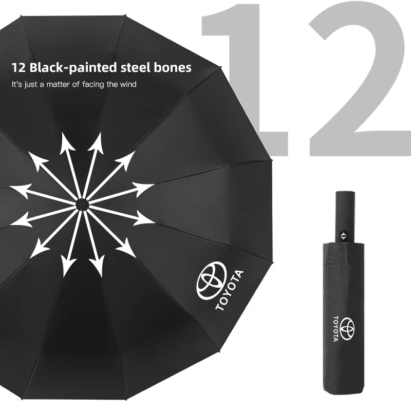High-end Car Folding Sunshade Windproof Umbrella For Toyota Yaris Camry Land Cruiser Rav4 Rush Avensis Verso Caldina Raize Scion view 4
