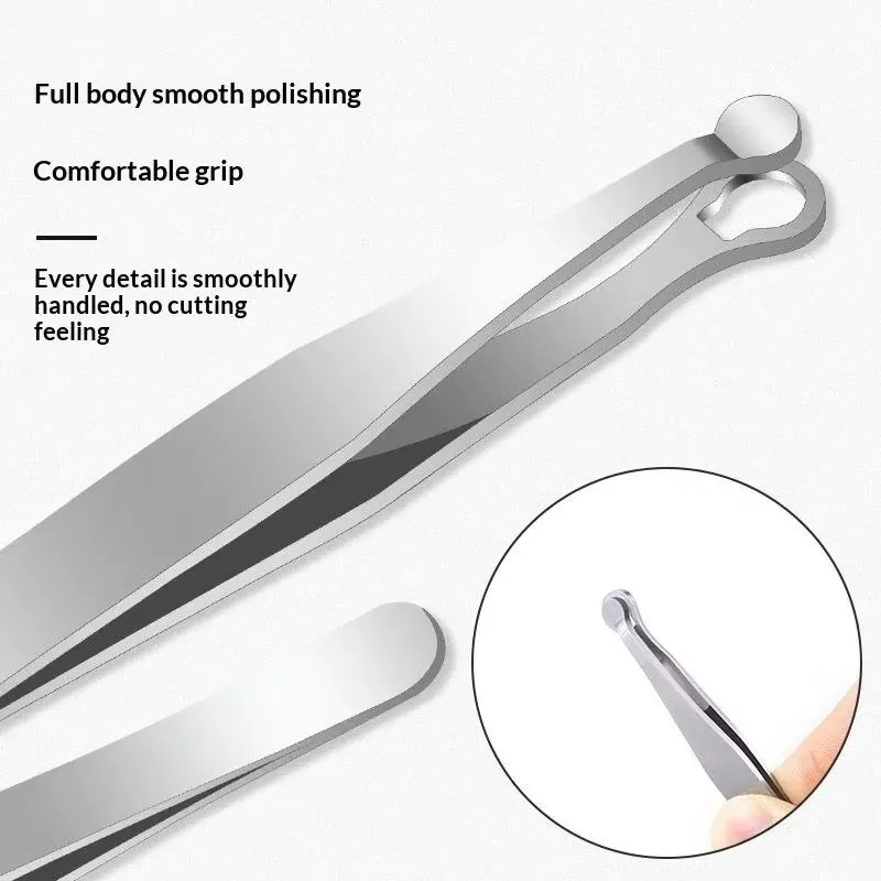 Universal Nose Hair Trimming Tweezers Stainless Steel Eyebrow Nose Hair Cut Manicure Facial Trimming Makeup Scissors Trimmer