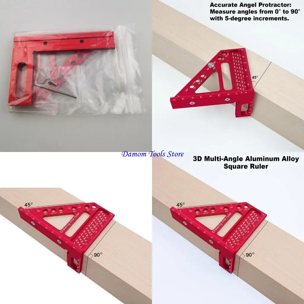 

57be 45/90 градусов Multiangles Square Plecractors Triangle Ruler Ruler