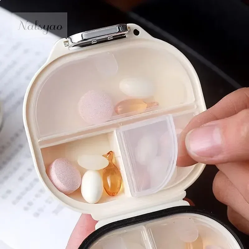 Mini Portable Pill Box Travel for Pills Tablets Seven Days Grid Split Sealed Storage Box Pill Organizer Multi Package Weekly