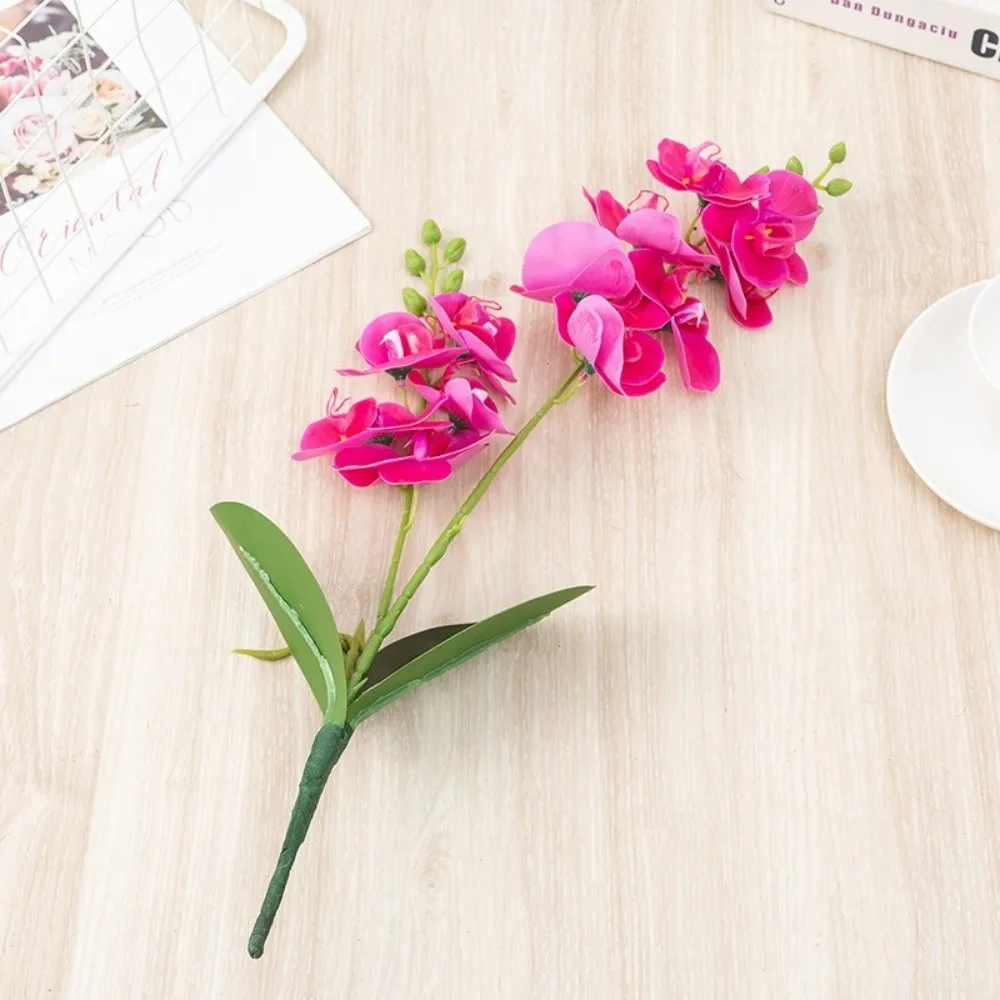 Silk Flower Simulation Butterfly Orchid 4/12 Heads Real Touch Artificial Phalaenopsis Bouquet Home Decor Photography Props