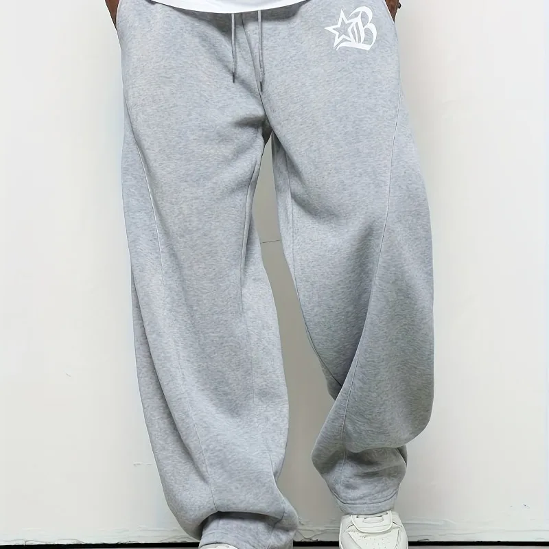 

American Retro Men's Casual Sports Pants Autumn and Winter New Men's and Women's Casual Fitness Straight Leg Pants