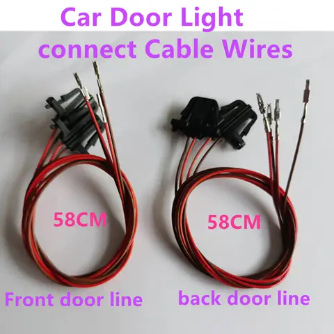Front Back Car Door Light Cable Wires For Volkswagen VW series Passat Touareg Jetta Tiguan Golf Connector Harness Plug Accessory
