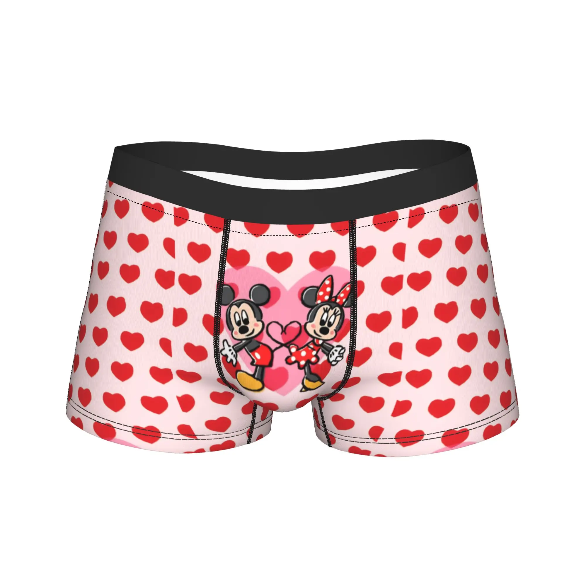 

Men Valentine's Day Mickeys And Minnies Boxers HumorousGift Underwear Boxer Shorts