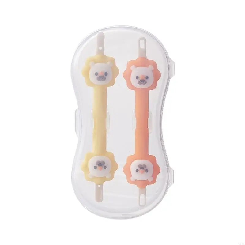 

A5YC Double Ended Silicone Lions Pattern Cleaner Baby Nose Cleaner Ear Wax Remover for Newborns Infant Toddler Baby Essential