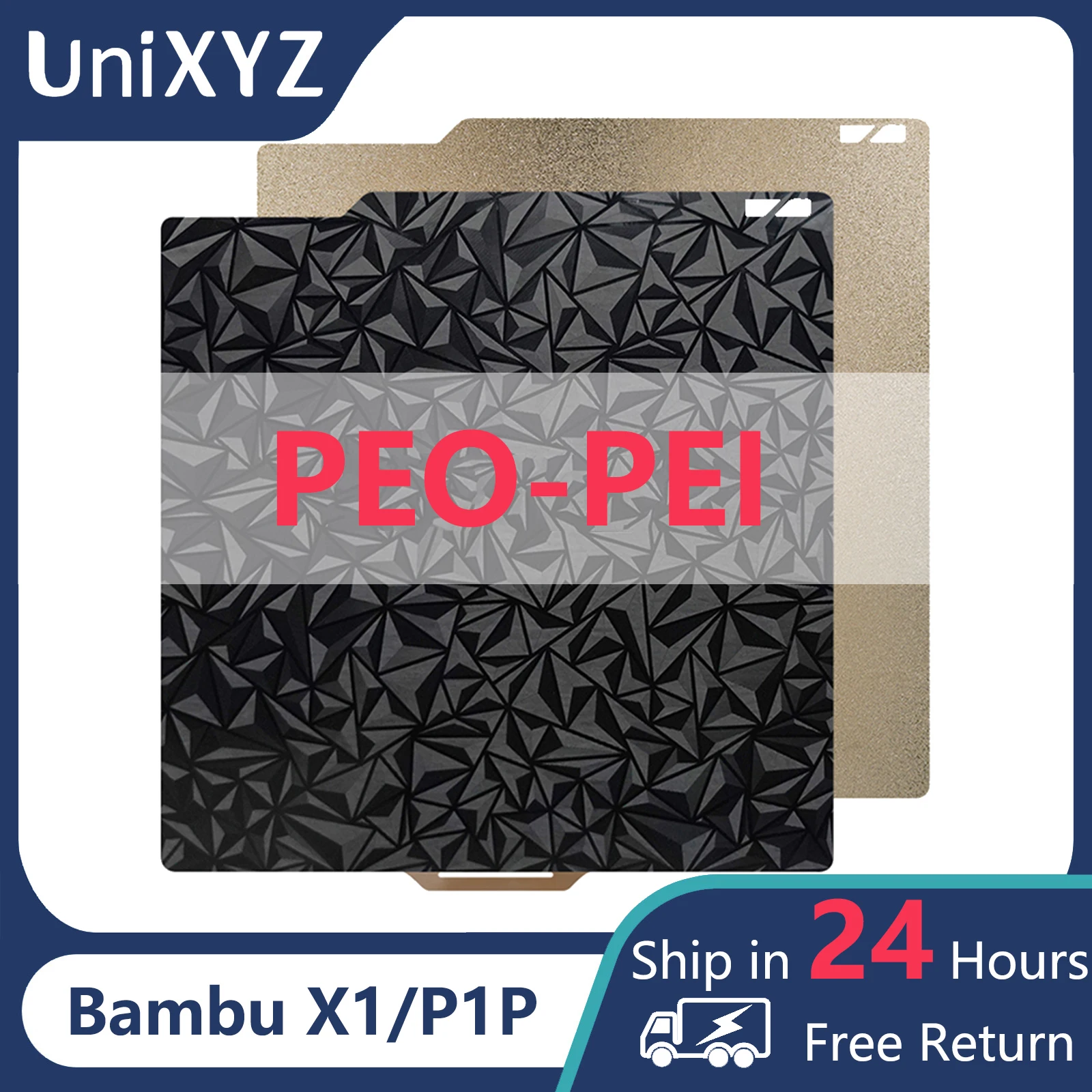 Upgraded Bambu Lab X1 X1-Carbon Combo P1P PEO PEI Build Plate Flexible Spring Steel Hot Bed Magnetic Sheet for BBL 3D Printer