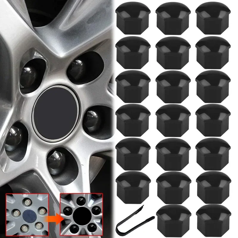 20pcs 17/19/21mm Car Wheel Nut Caps Protection Covers Caps Anti-Rust Auto Hub Screw Cover Auto Tyre Nut Bolt Decoration