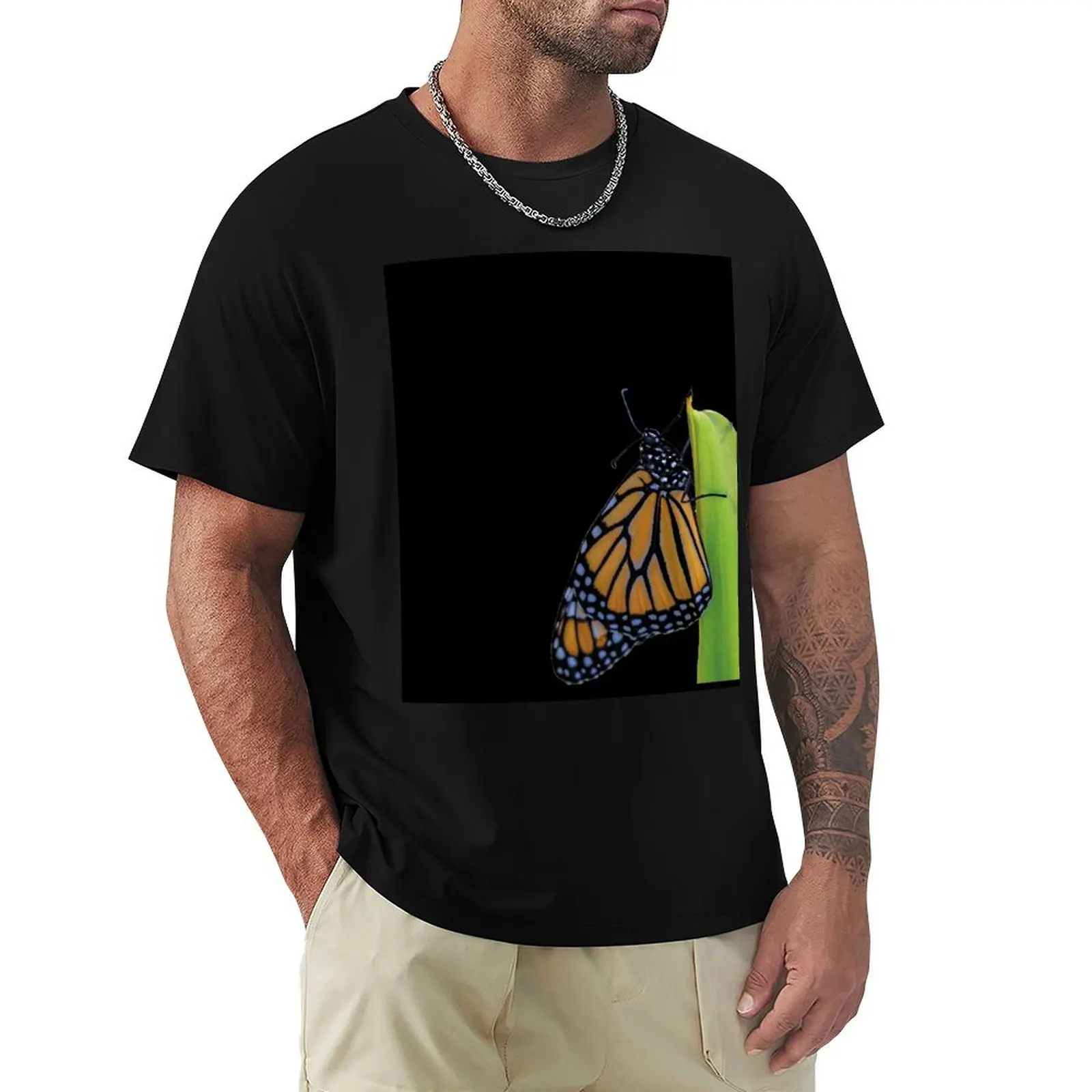 

Monarch on a Stem T-Shirt anime clothes quick drying t shirt for men