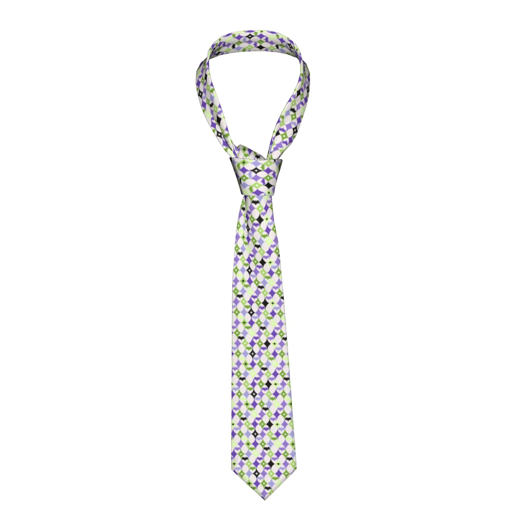 Formal Harlequin Bats Black Green Purple Neck Tie for Business Mens  Cute Animal  Neckties