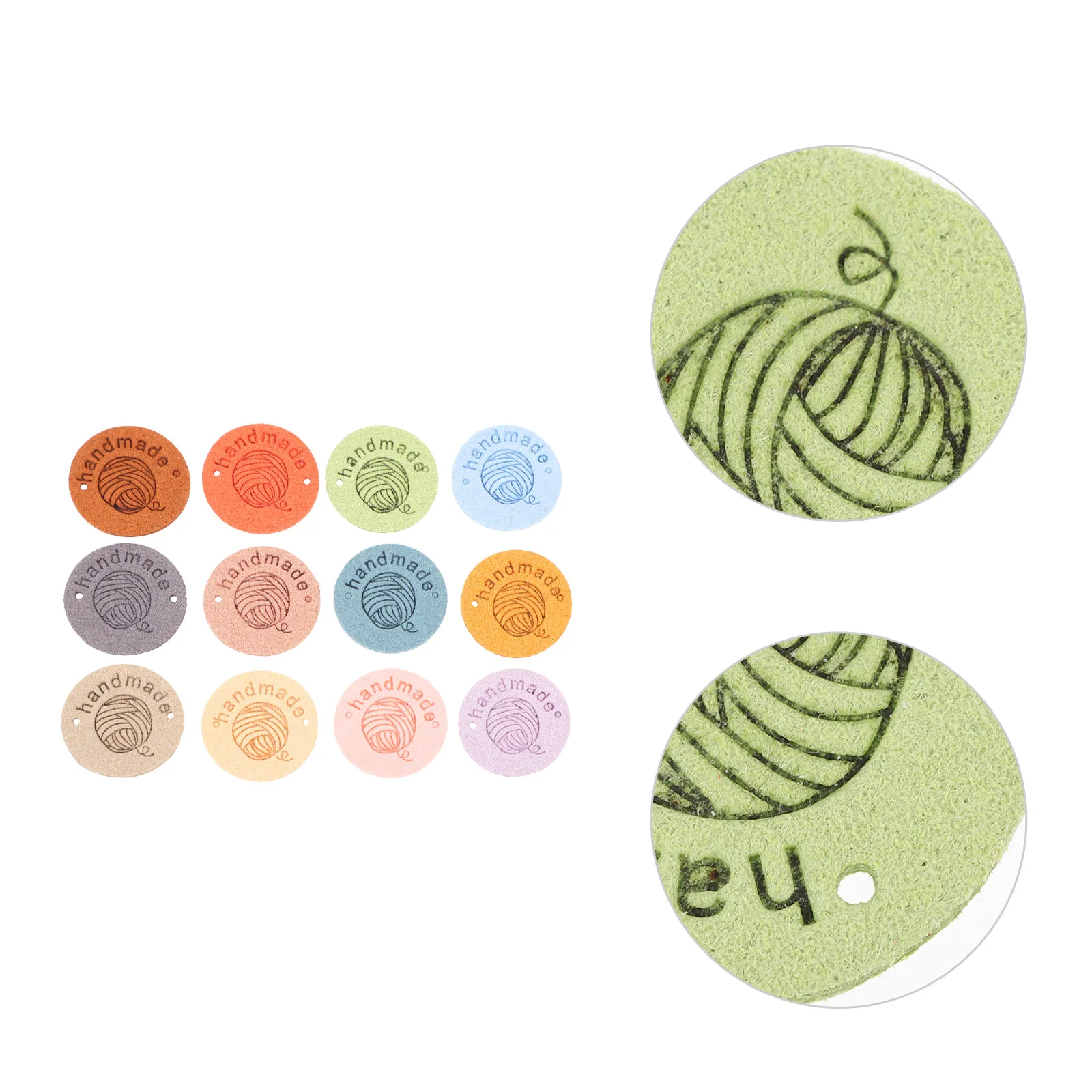 45 Pcs Round Label Apparel Tag DIY Clothes Labels Accessories for Clothing Embossed