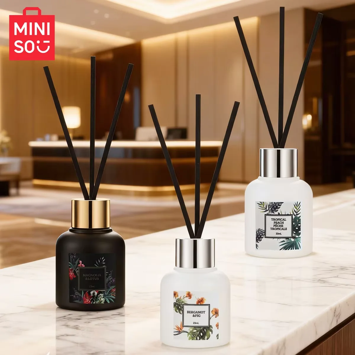 

MINISO Elegant Summer Flower Series Aromatherapy Volatile Liquid Long lasting Home Air Freshness Decoration