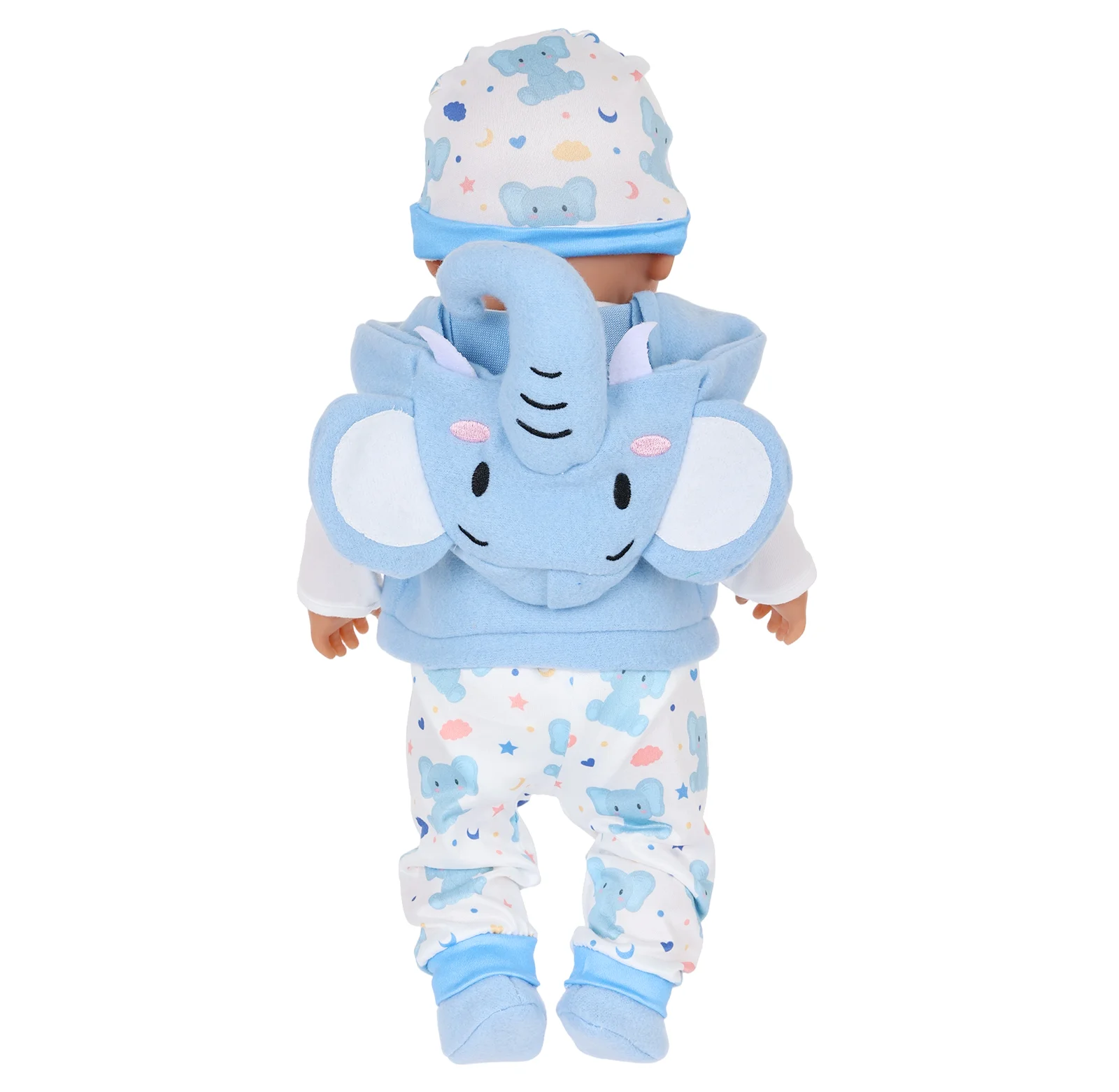 Conjunto de ropa para muñecas de 16-18 pulgadas, ropa con bonitos estampados de animales, conjunto de ropa para muñecas reborn, accesorios de ropa para muñecas, regalos navideños