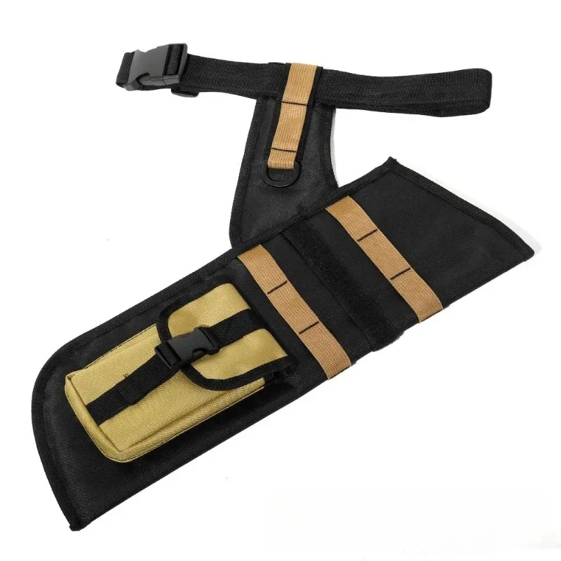 2025 New Black Multi-functional Waterproof and Wear-resistant Waist Bag Made of Thick Oxford Cloth with A Quiver for Arrows