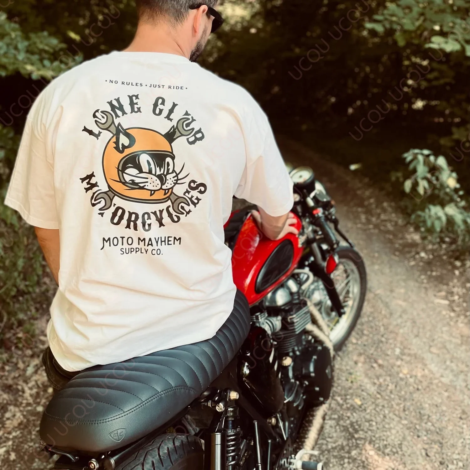 

Lone Motorcycle Club Biker Cat T-Shirt Retro Style Outdoor Equipe Unisex Summer Quick dry Rider Motorcycle T-shirt Cool Gift