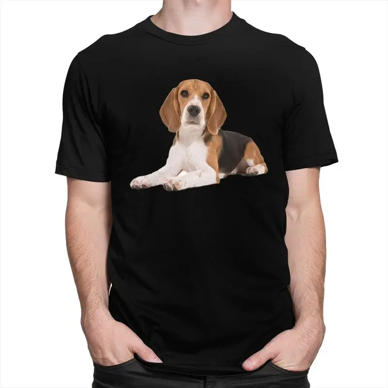 Custom Cool Beagle Dog T Shirt Men Short Sleeve Cotton T-shirt Casual Tees Graphic Tshirts