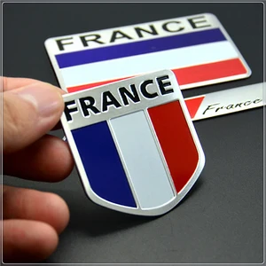 3D -Auto -Stil Aluminium Frankreich Flagge Emblem Aufkleber Aufkleber -Aufkleber -Zubehör für Peugeot Citroen Renault Car Style 12 Hauptverkäufe Peugeot Emblem - №3