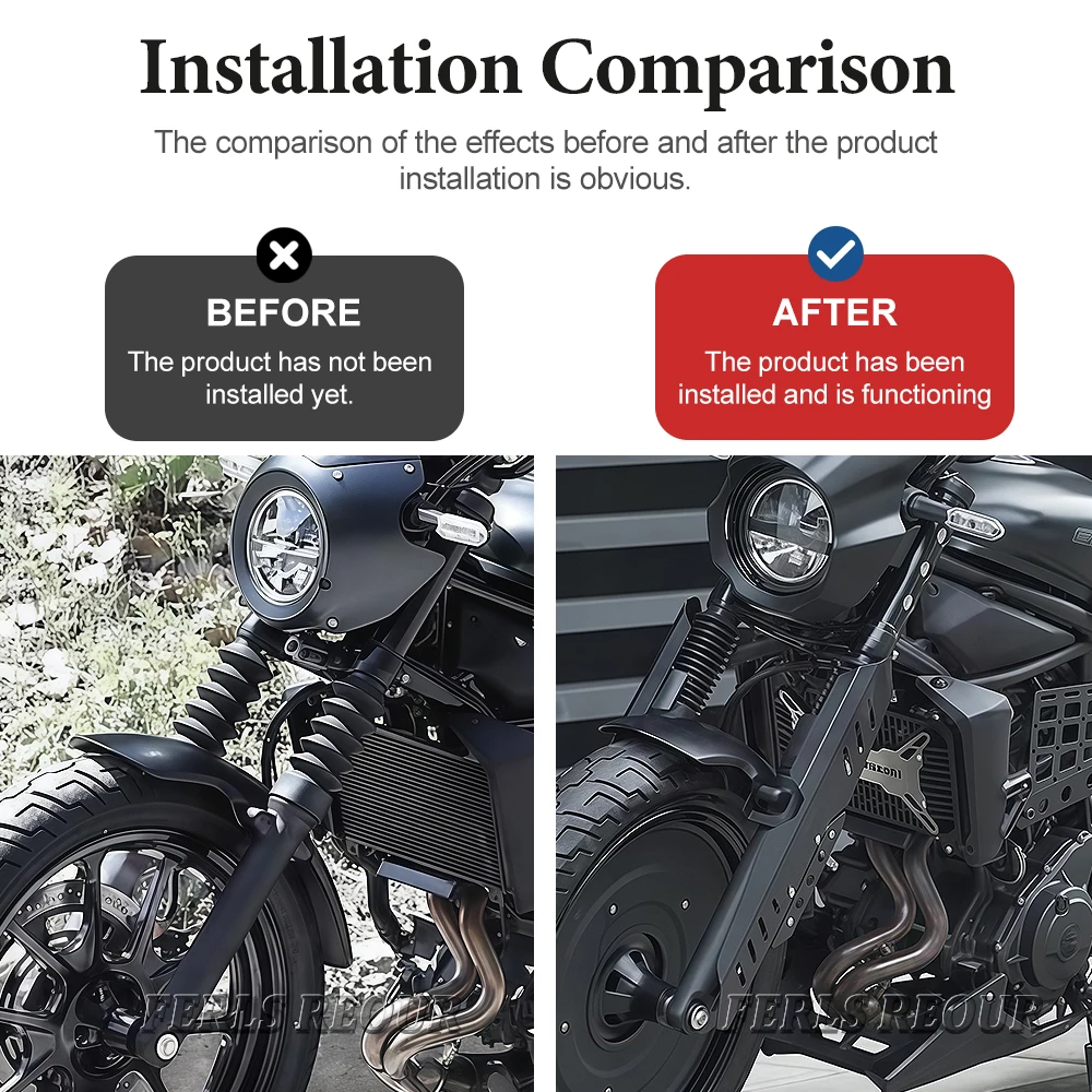For Kawasaki Eliminator 500 Modified Front Shock Absorber Decorative Cover Aluminum Alloy Front Fork Protective Cover Shock