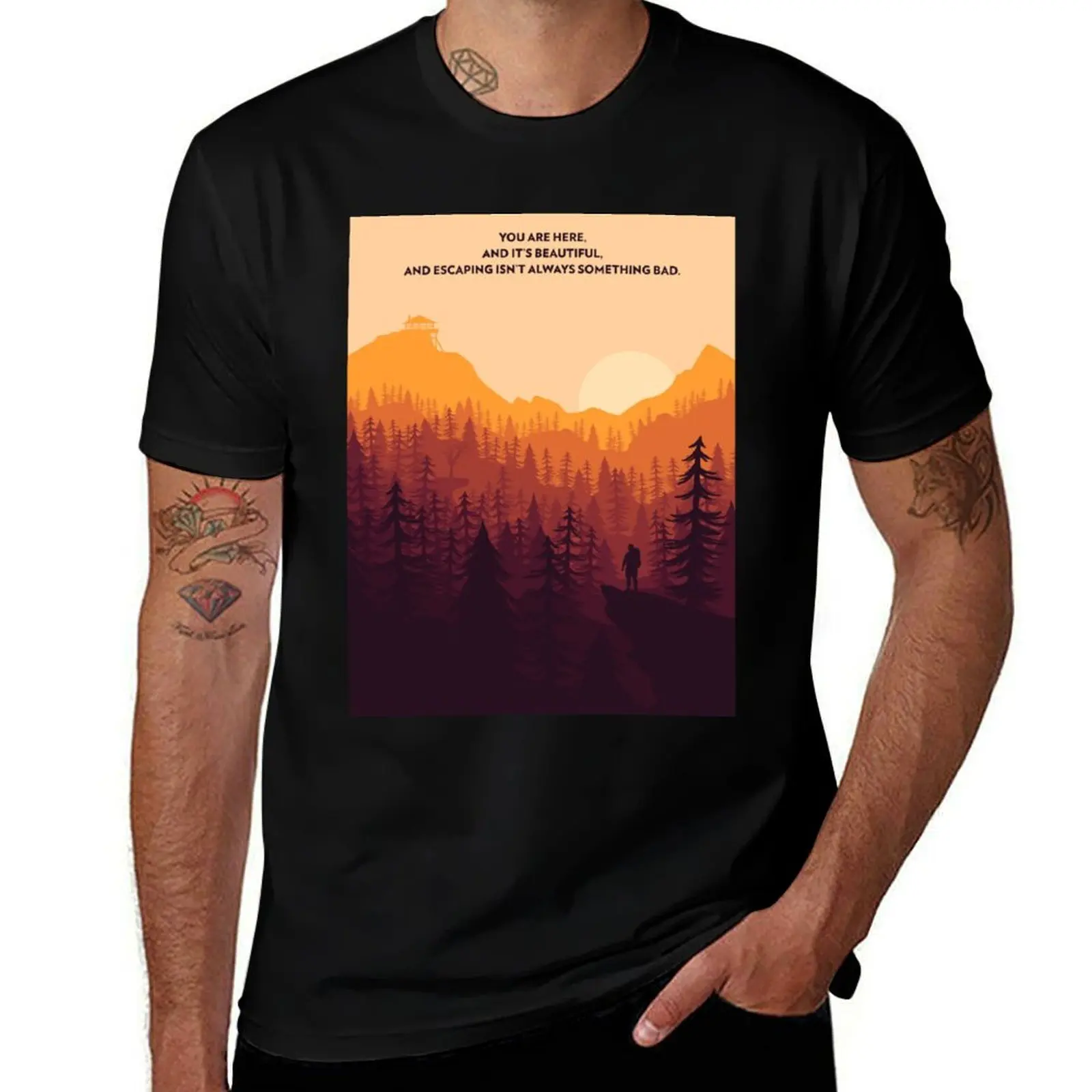 Firewatch Minimalist Quote T-Shirt Summer Sports Quick Dry T-Shirt