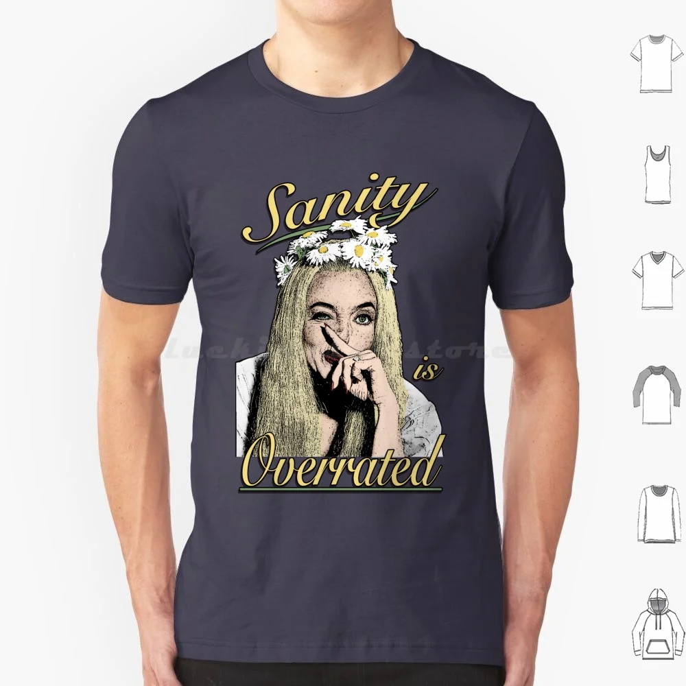 Camiseta Ophelia: la salud mental se sobreestima, talla grande, 100% algodón, The Sane Mental Overrated Psycho Weird Different Shakespeare Hamlet