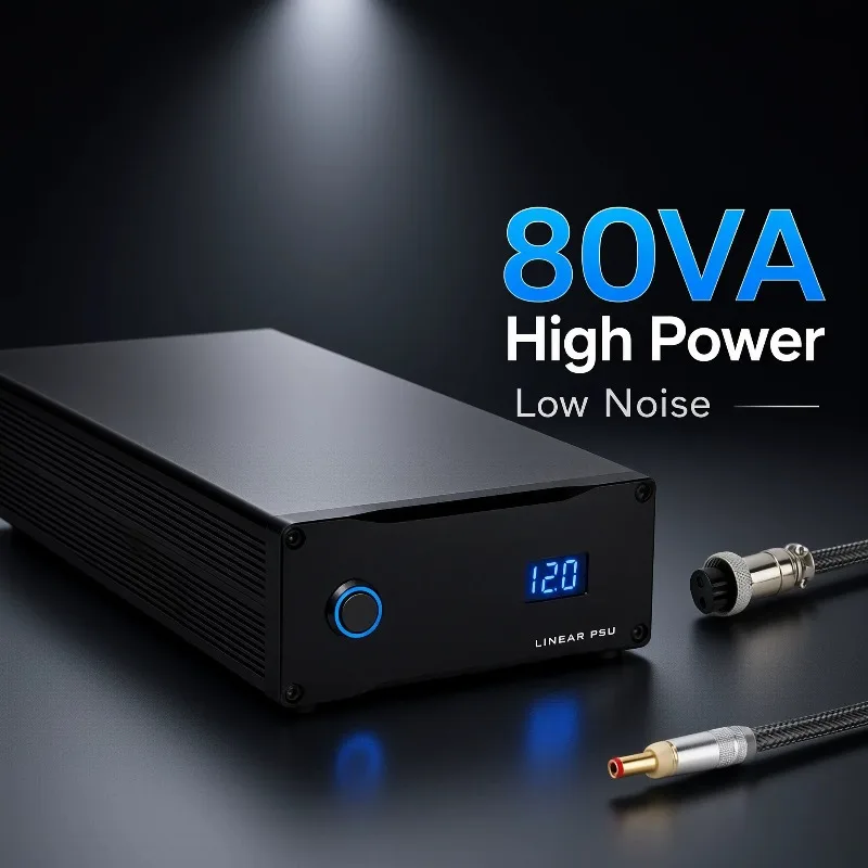 Linear Power Supply 80W DC Regulated 80VA 9V 12V 15V 19V 20V 24V for HDD NAS Router Mac PC HiFi Audio