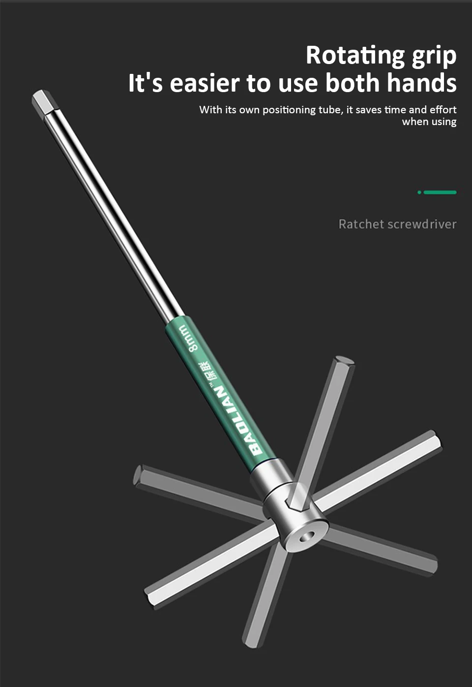 T-Typ-Inbusschlüssel T/L 2/2,5/3/3,5/4/4,5/5/6/8/10 mm Torx-Schraubendreher Schraubenschlüssel T-förmiges Handwerkzeug Erweiterter Innensechskantschlüssel – Detail 8