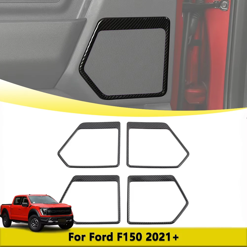 

Side Door Panel Speaker Frame Decoration Trim Cover Loudspeaker for Ford F150 2021-2024 Car Interior Moulding Parts Accessories