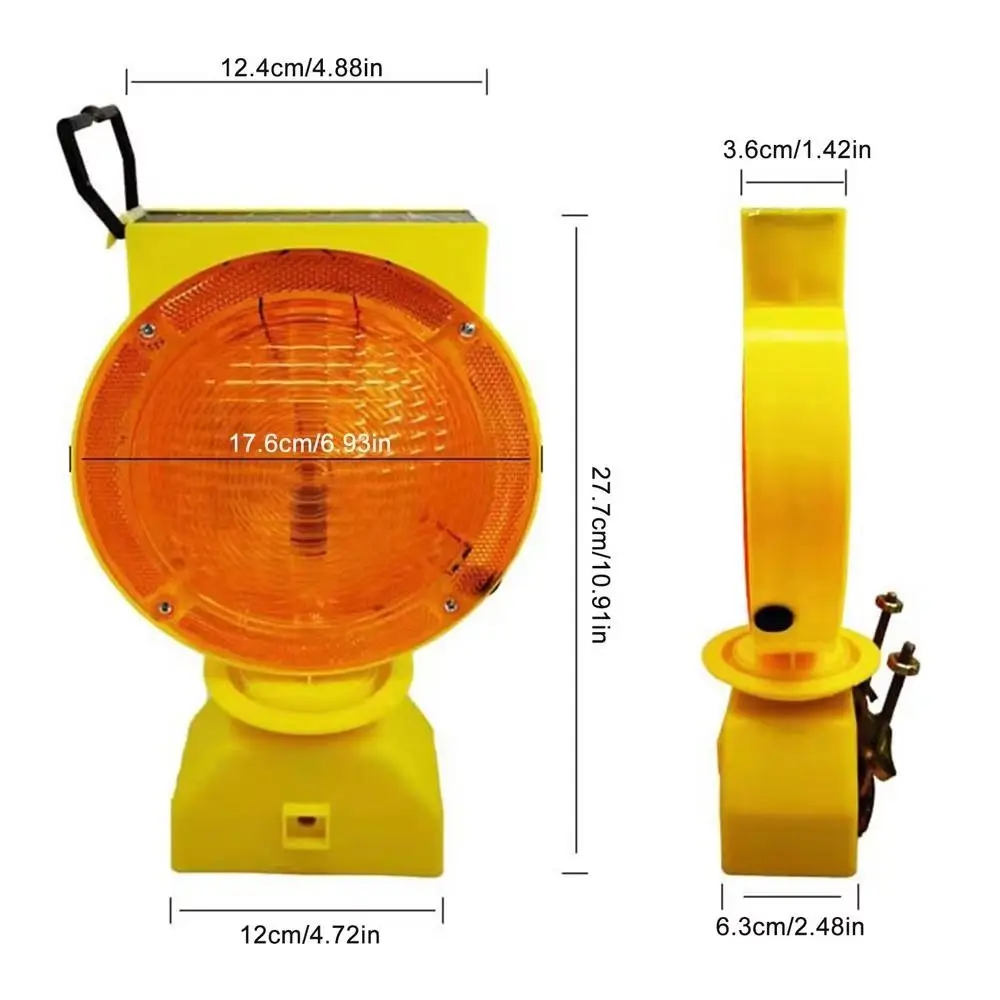 Luci di Segnalazione Industriali a Energia Solare, LED ad Alta Luminosità, Luce Stroboscopica a LED a Risparmio Energetico per Cantieri, Controllo Luminosità