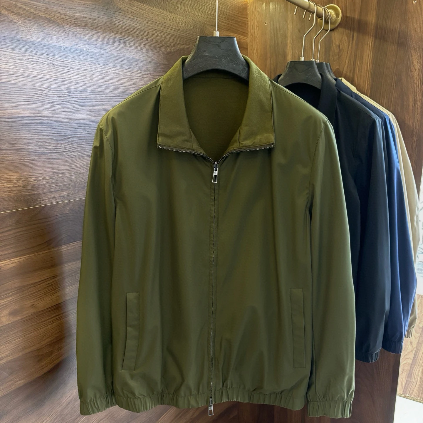 

Italian LP stand-up collar double-sided windproof waterproof casual jacket