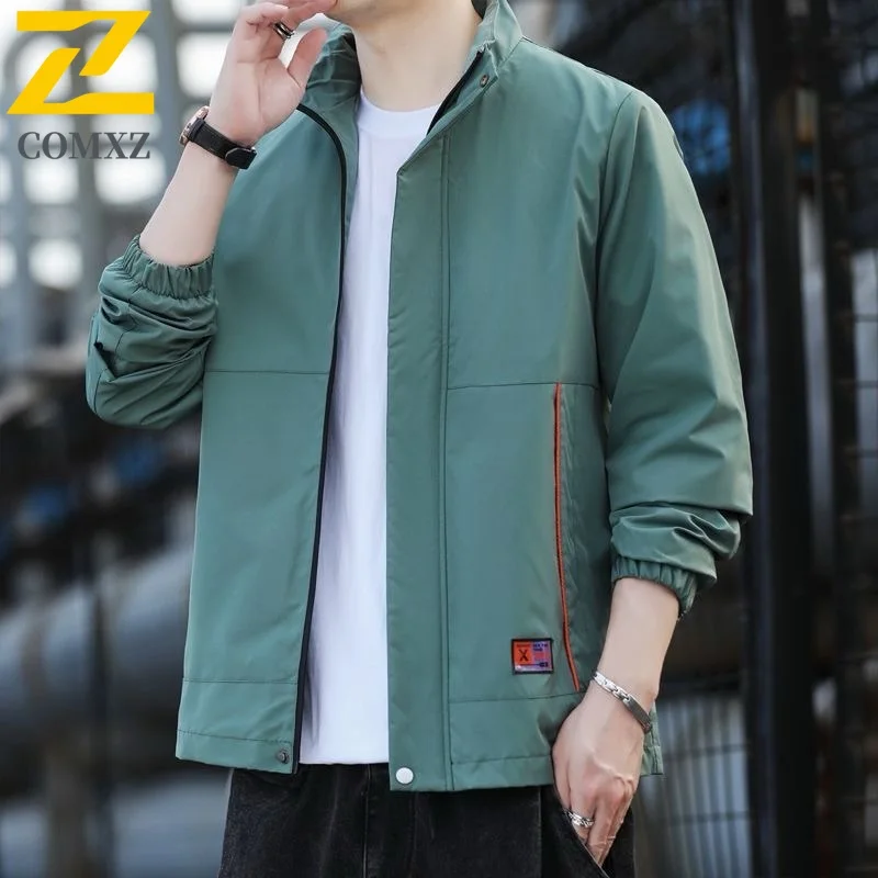 

COMXZ 2025 Men Coat Spring Autumn Casual Trend Fashion Youth New Handsome Versatile Jacket Loose Fit Top Lightweight Windbreaker