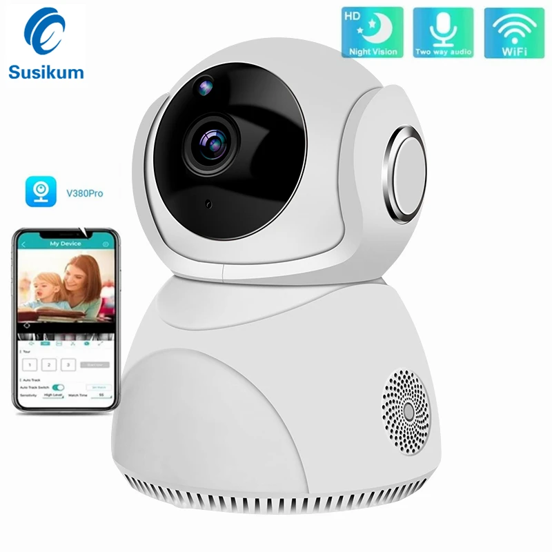 

3MP WIFI IP Indoor Camera V380 Pro Video Surveillance Dome Smart Home Security Wireless Camera Baby Monitor With RJ45 Port