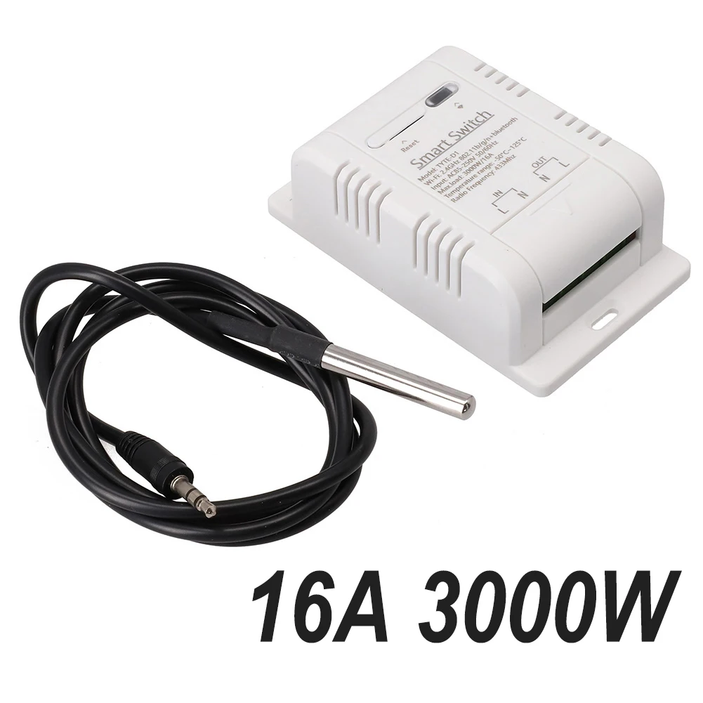 Waterproof Temperature Sensor White For Smart Life For Tuya Smart Sensor Smart Switch Stainless Steel Brand New