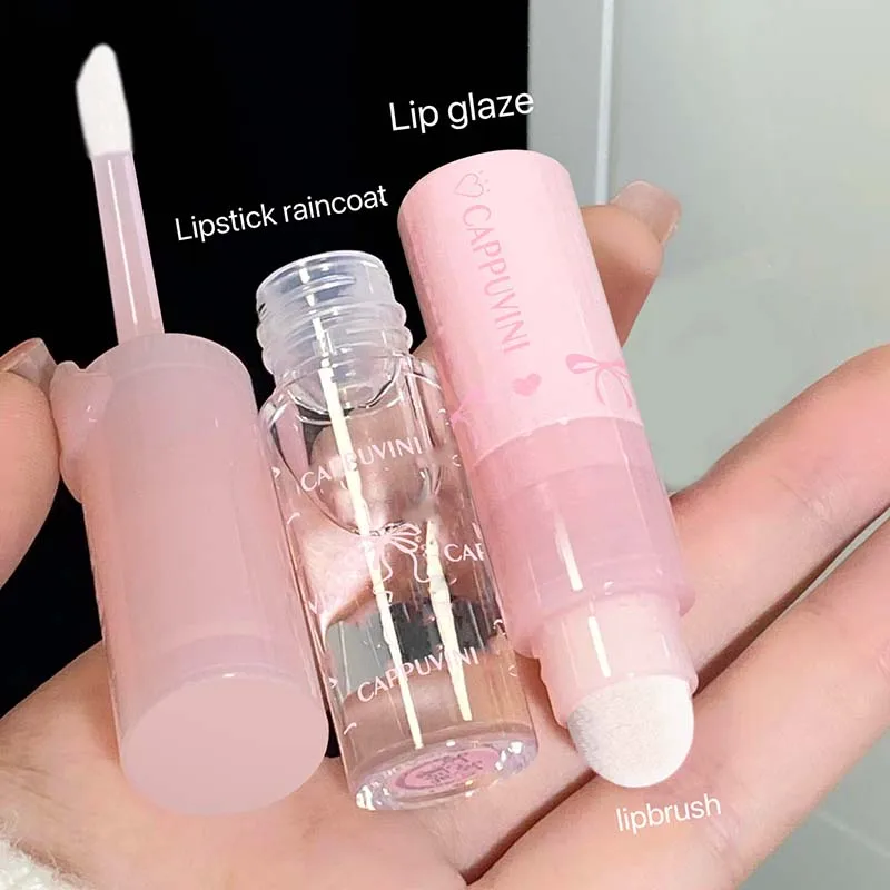 Cappuvini Lichtgewicht Kleur Regenjas Lip Glaze Spiegel Matte Hydraterende Lipgloss Lippenstift met Lippenborstel