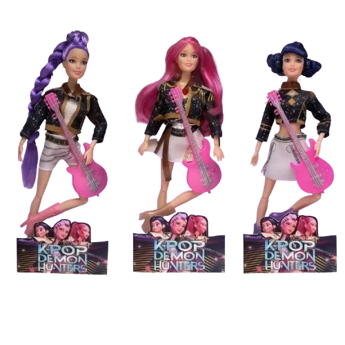 2025 Kpop Demon Hunters Figura de acción en vivo Juego de juguete con canción temática Figuras de acción de luz colorida para fanáticos y