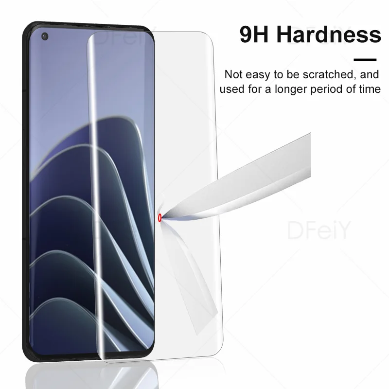 DFeiY UV Glass for OnePlus 10 Pro Full Coverage UV Screen Protector for OnePlus 7 7T 8 9 Pro Tempered Glass Film