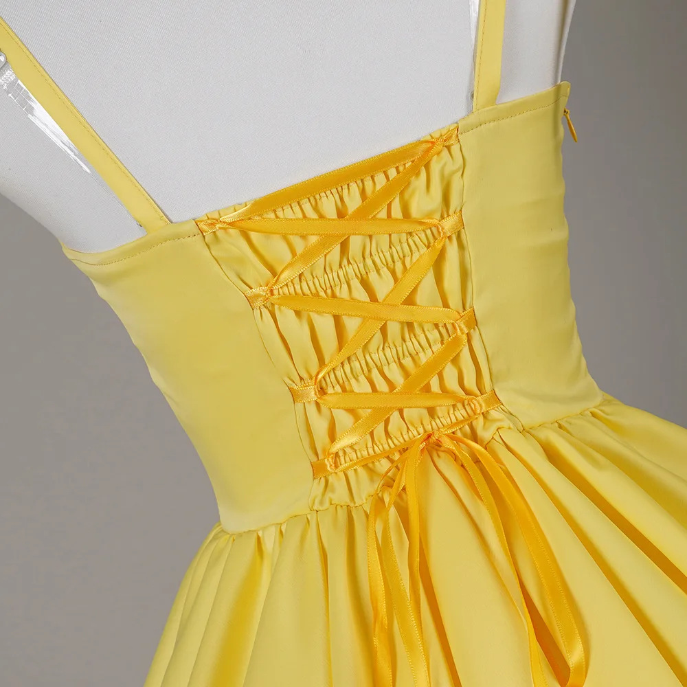 black and gold diamond sequin dress Fleur Yellow Floral Crochet Peplum Mini Dress main image 0