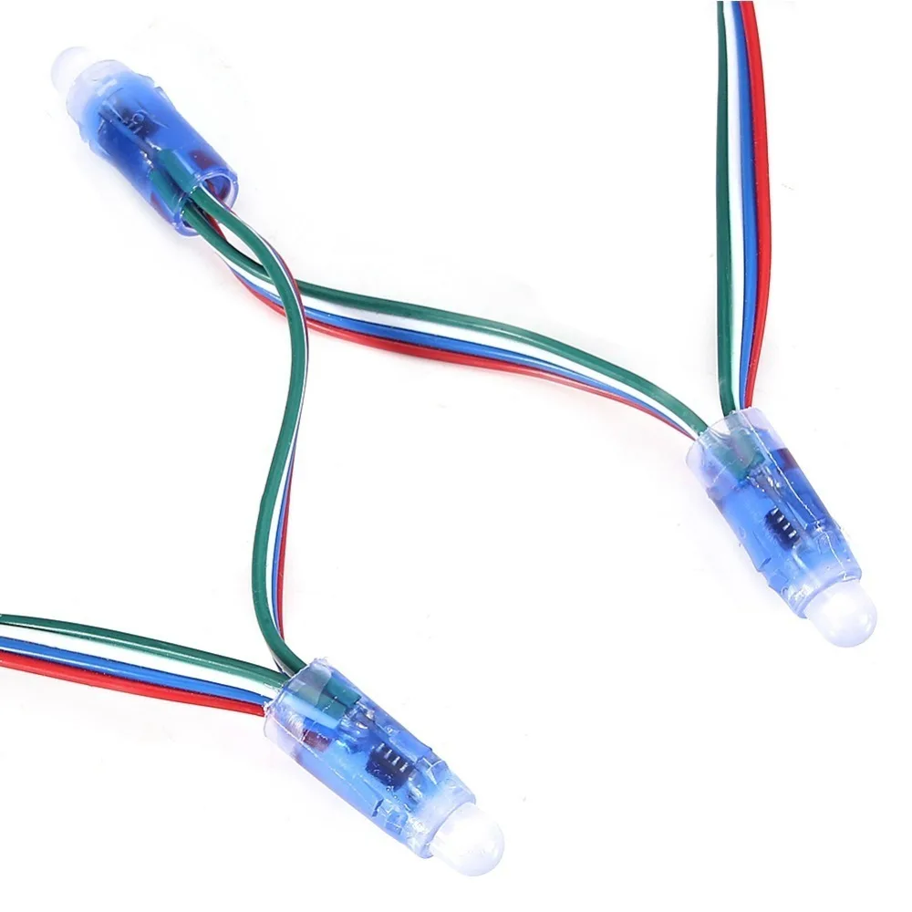 50PCS Durable WS2811 IC LED Pixel Light 12mm DC 5V LED Pixel Module Addressable LED String Outdoor Use