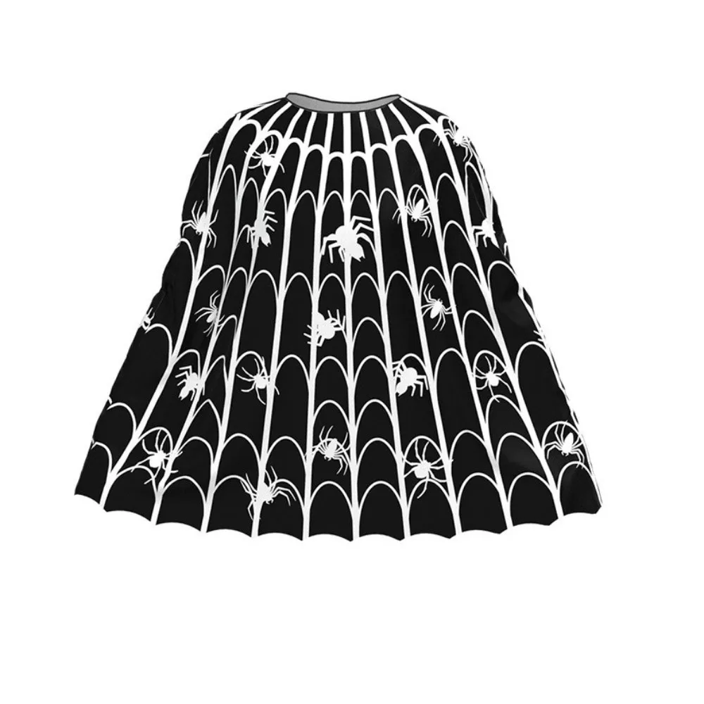 

Cool Clothing Prop Halloween Cosplay Cape Fun Interaction Loose Ghost Hooded Cloak Pumpkin Spider Net Witch Cosplay Cloak Adult
