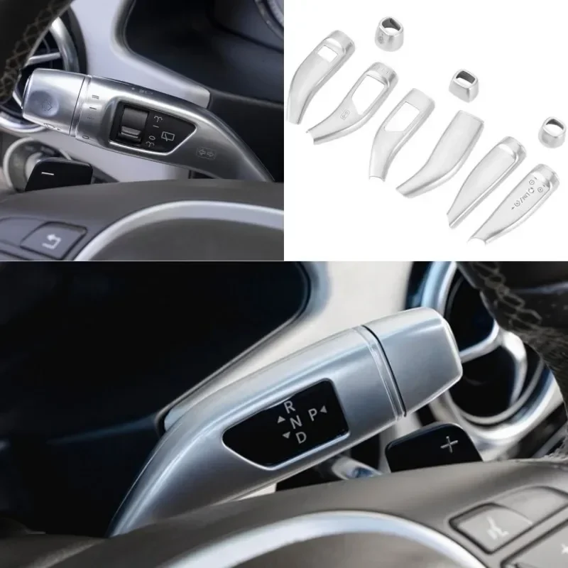 

For Mercedes Benz A B C E S GLC CLA GLA GLE GLS CLS GLK ML Class W204 W205 W212 Car Wiper Shift Lever Cruise Cover Trim Frame