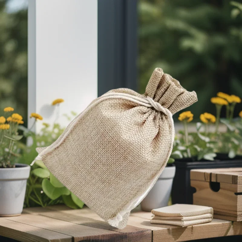 

10-100pcs 15x20cm Burlap Sack Hessian Linen Handmade Jute Bags Gift Sachet Pouch Packaging Drawstring Storage Woman Party Favor