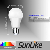 1PCS Sunlike E27 LED Bulb 10W 850lm Sun Spectrum Healthy For Human Eys And Plant Growing
