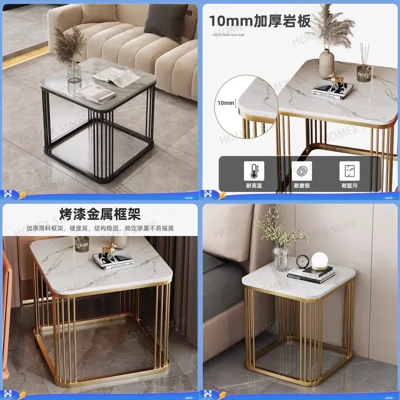 Square granite slab coffee table for living room, home use, corner table, side table, available for rent, small apartment