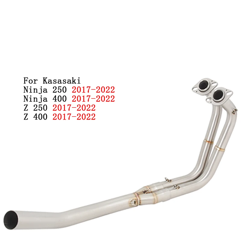 

51MM Motorcycle Exhaust System Front Link Pipe Stainless Steel Connect Original For Kawasaki Ninja 250 400 Z250 Z400 2017-2025